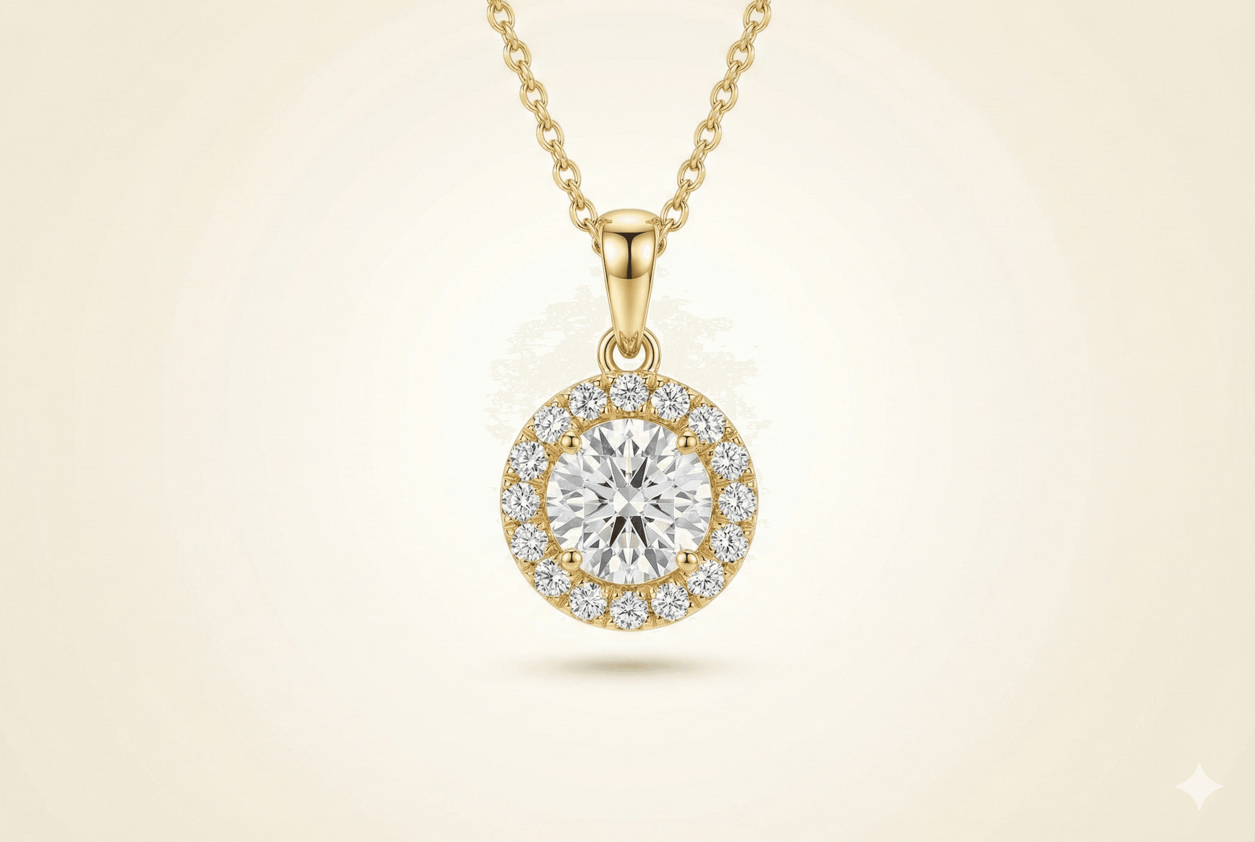 Halo Diamond Pendant